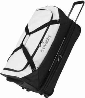 Cestovná taška Travelite Basics Wheeled Duffle exp. Black/white