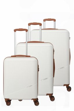 Súprava cestovných kufrov Travelite Bali S,M,L White/Cognac