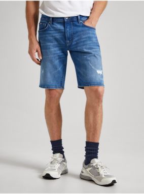 Modré pánske džínsové kraťasy Pepe Jeans