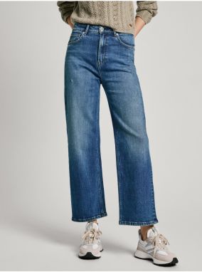 Modré dámske straight džínsy Pepe Jeans