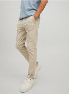 Béžové pánske chino nohavice Jack & Jones Marco