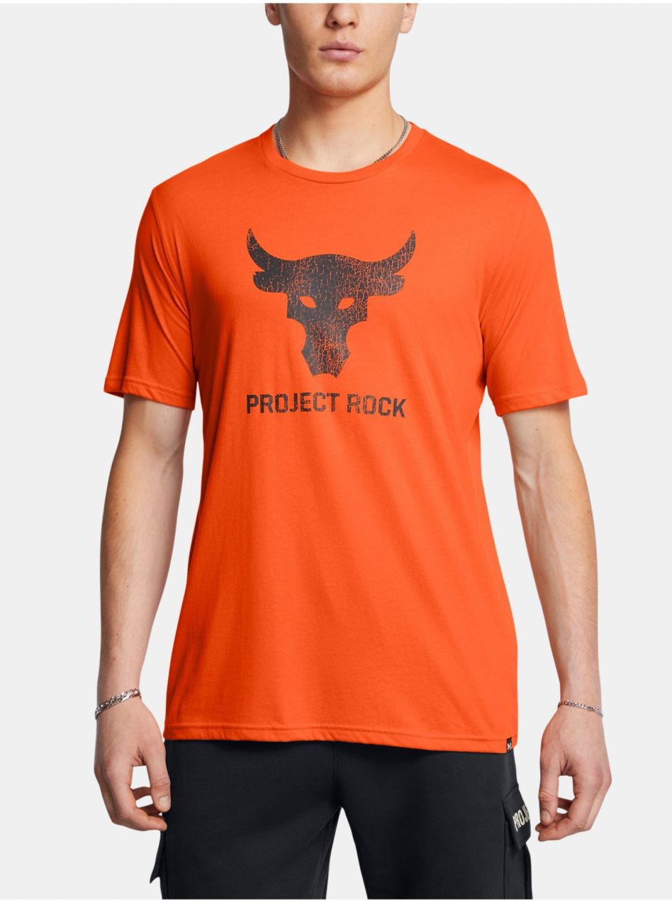 Oranžové pánske tričko Under Armour UA Project Rock Brahma Bull SS