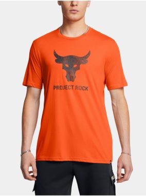 Oranžové pánske tričko Under Armour UA Project Rock Brahma Bull SS