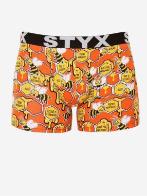 Oranžové pánske vzorované boxerky Styx