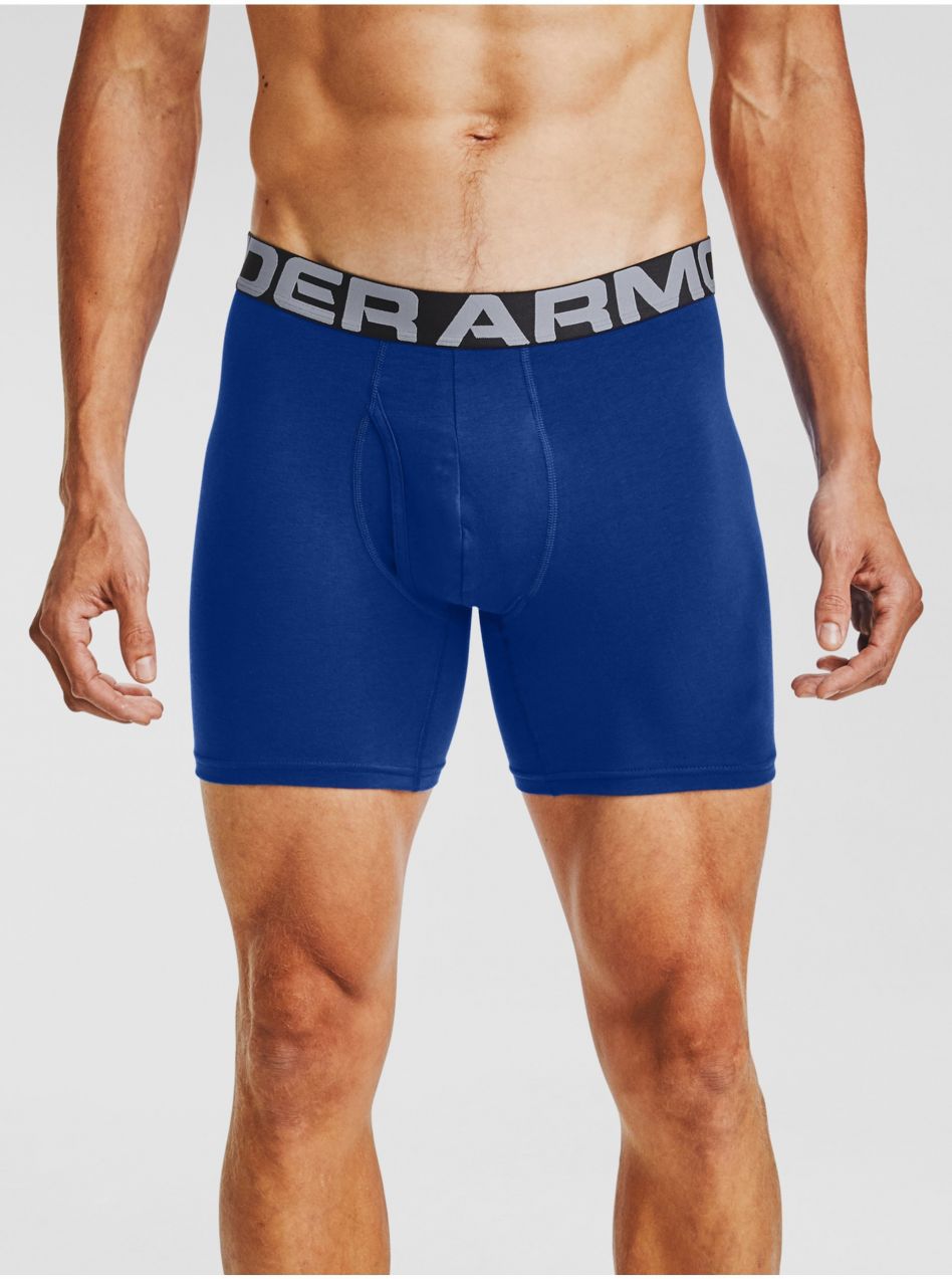Modré boxerky Under Armour UA Charged Cotton 6in 3 Pack