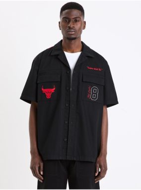 Čierna pánska košeľa Celio NBA Chicago Bulls