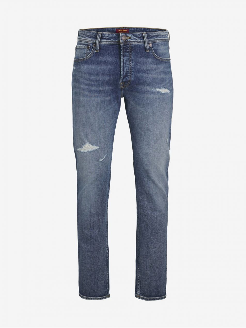 Modré pánske straight fit džínsy Jack & Jones Mike