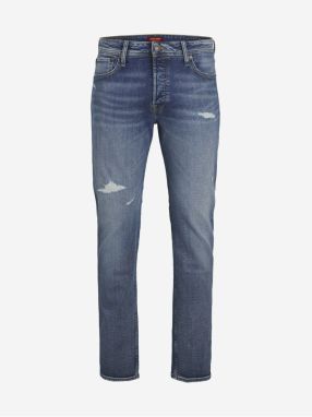 Modré pánske straight fit džínsy Jack & Jones Mike
