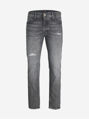 Šedé pánske straight fit džínsy Jack & Jones Mike