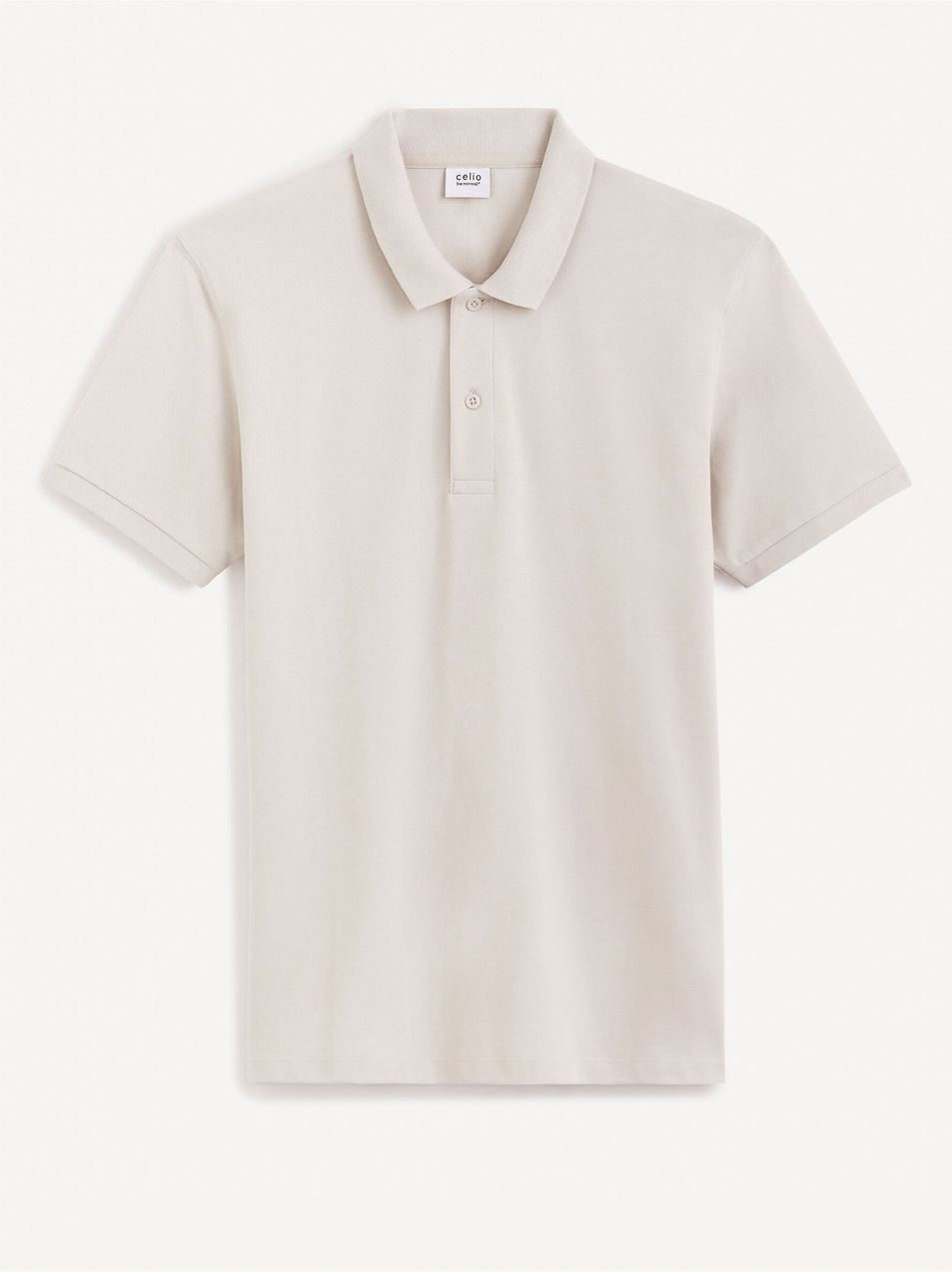 Krémové pánske polo tričko Celio Teone