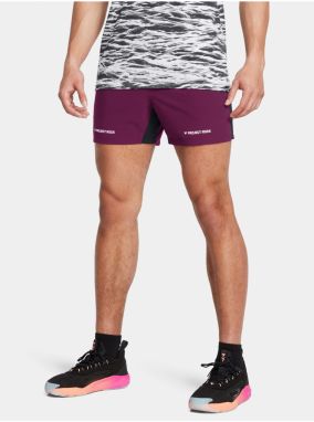 Fialové pánske kraťasy Under Armour Project Rock Ultimate 5
