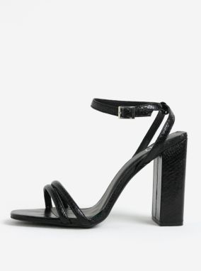 Čierne sandále na vysokom podpätku MISSGUIDED