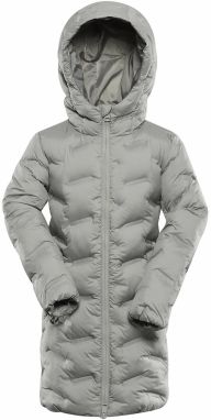 Šedý dievčenský Hi-Therm kabát s impregnáciou Alpine Pro Awedo