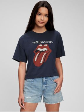 Tmavomodré dievčenské tričko GAP Teen The Rolling Stone