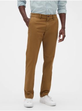 Hnedé pánske nohavice GAP Slim Fit