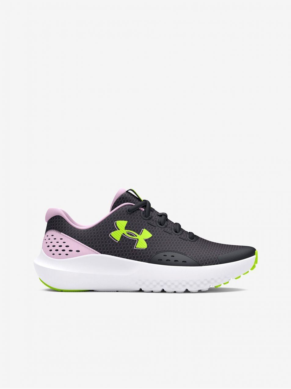 Ružovo-čierne dievčenskú športové tenisky Under Armour UA GGS Surge 4