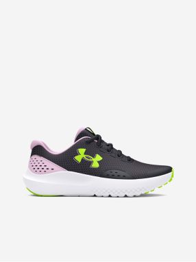 Ružovo-čierne dievčenskú športové tenisky Under Armour UA GGS Surge 4