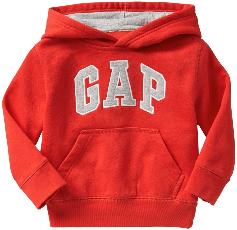 Červená detská mikina s kapucňou GAP