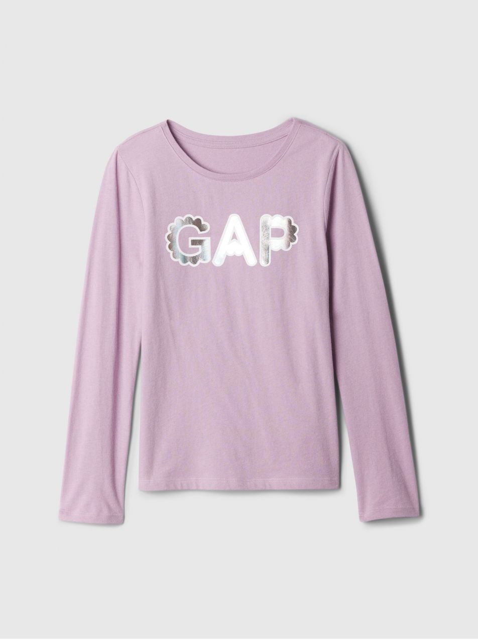 Detské tričko s metalickým logom Gap