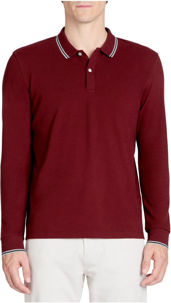 Vínové pánske polo tričko Celio Decolml