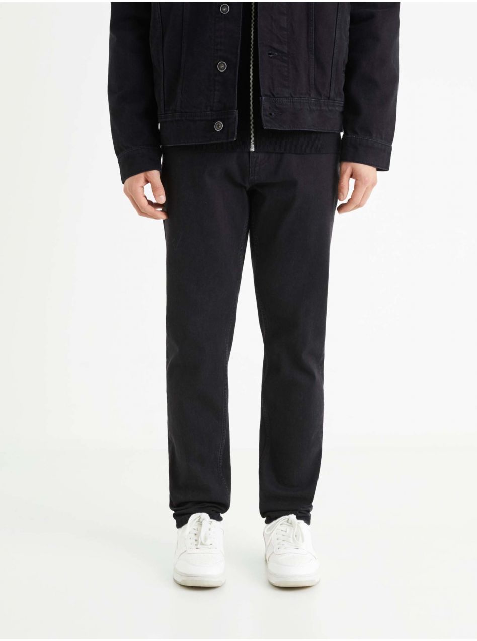 Čierne pánske slim fit rifle Celio C25