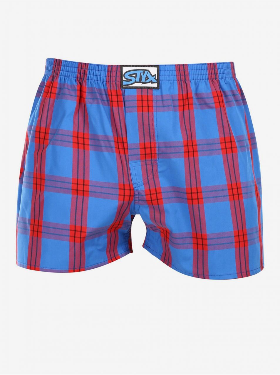 Červené pánske kockované trenírky Styx