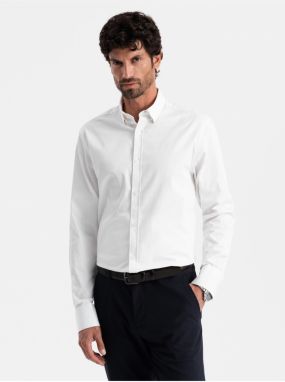 Pánska saténová košeľa Ombre Clothing SLIM FIT V1 OM-SHOS-0176