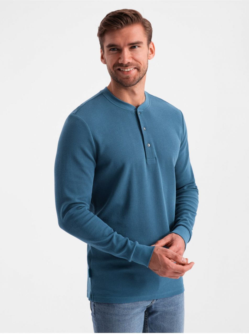 Pánsky vaflový úplet Ombre Clothing V4 OM-LSCL-0120