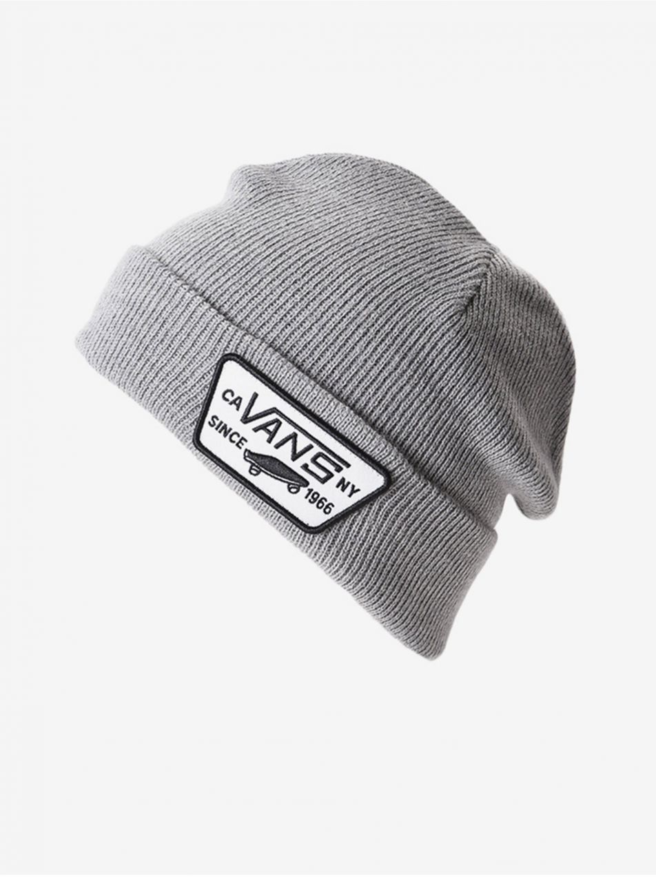 Svetlosivá detská rebrovaná zimná čiapka Vans Milford
