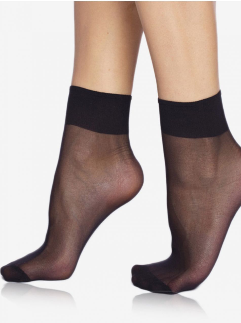Súprava dvoch párov silonkových matných ponožiek v čiernej farbe Bellinda DIE PASST SOCKS