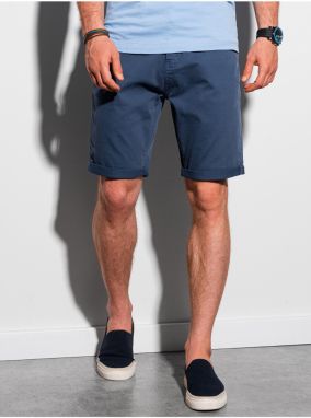 Modré pánske casual kraťasy Ombre Clothing W303