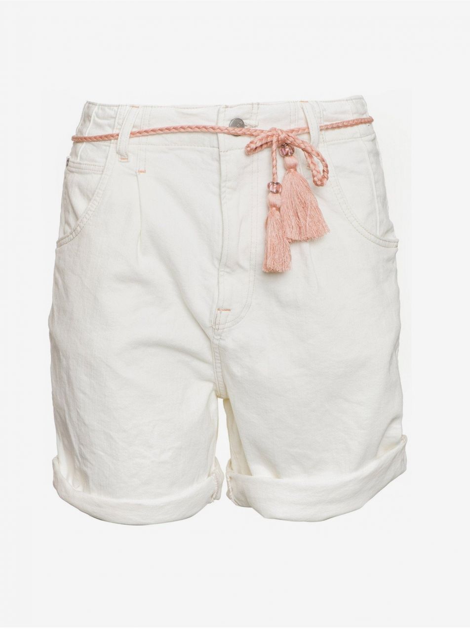 Krémové dámske rifľové kraťasy Pepe Jeans