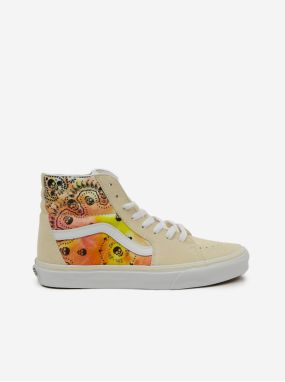 Krémové dámske členkové tenisky s motívom Vans Sk8-Hi Orng
