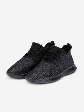 Čierne pánske melírované tenisky Ombre Clothing