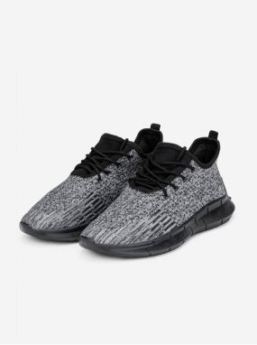 Šedé pánske melírované tenisky Ombre Clothing