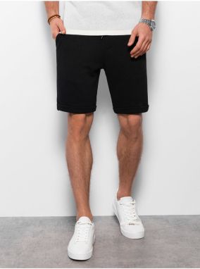 Čierne pánske kraťasy Ombre Clothing