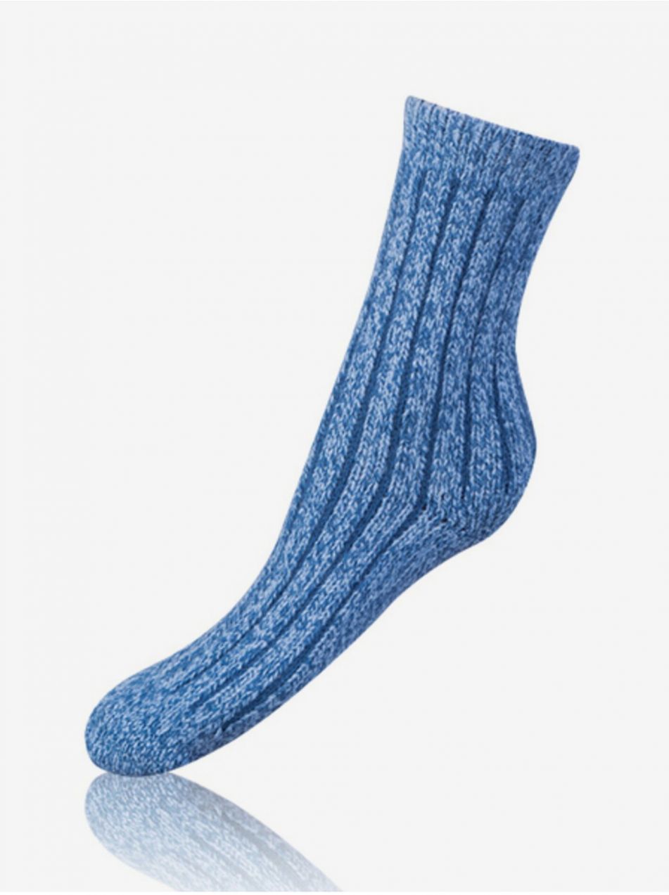 Modré dámske ponožky Bellinda SUPER SOFT SOCKS