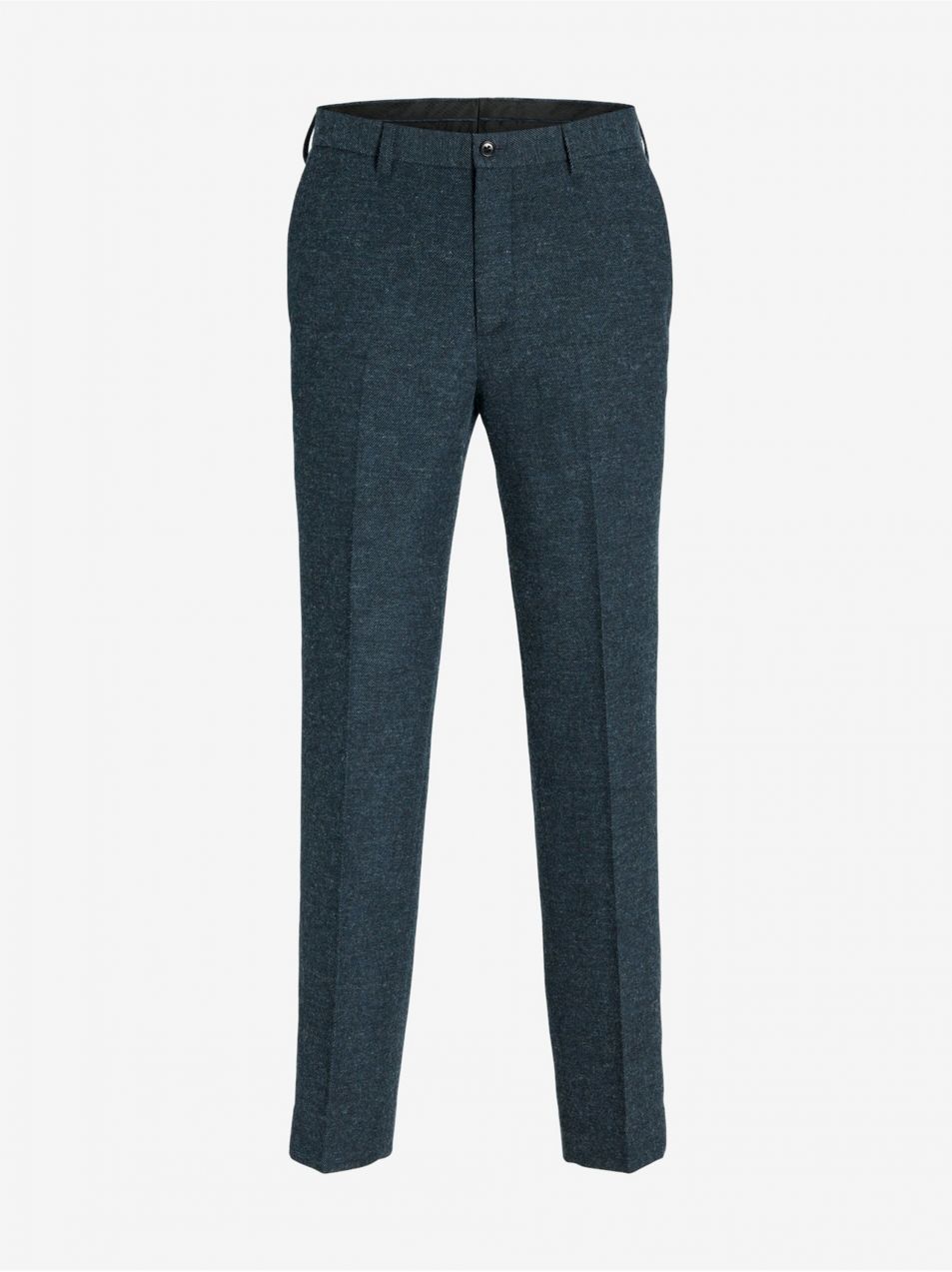 Tmavomodré pánske chino nohavice s prímesou ľanu Jack & Jones Winter