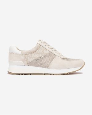 Béžové dámske tenisky so semišovými detailmi Michael Kors Allie Trainer