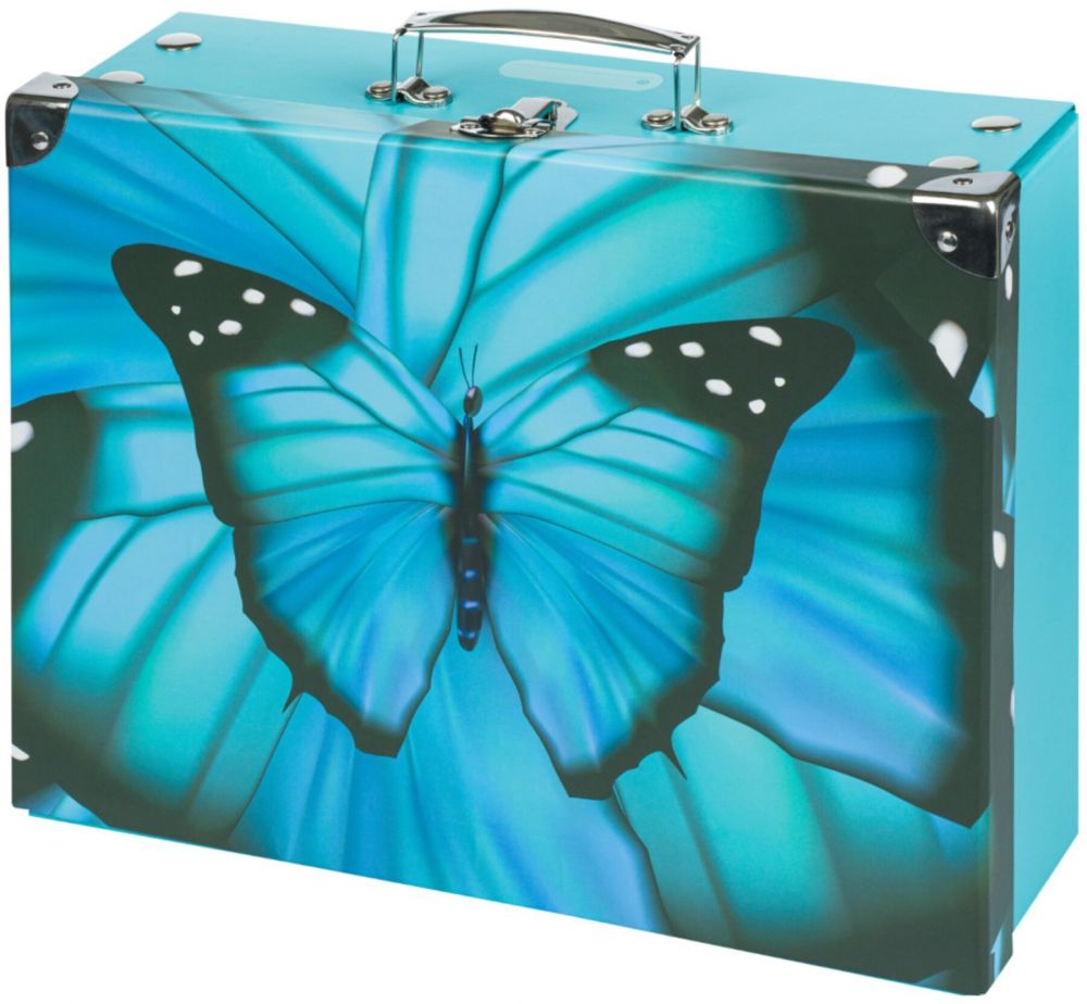 BAAGL Skladací školský kufrík Butterfly s kovaním BAAGL