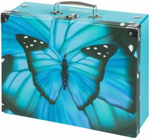 BAAGL Skladací školský kufrík Butterfly s kovaním BAAGL