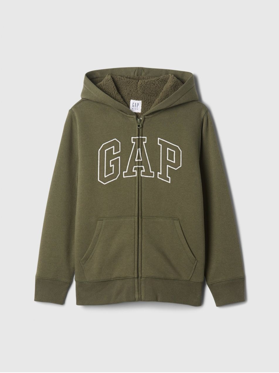 Detská sherpa mikina s logom GAP