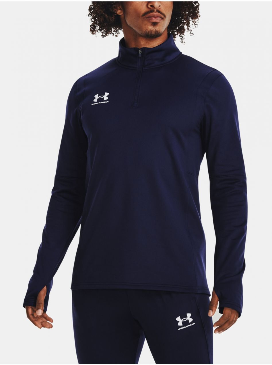 Tmavomodré pánske športové tričko Under Armour Midlayer
