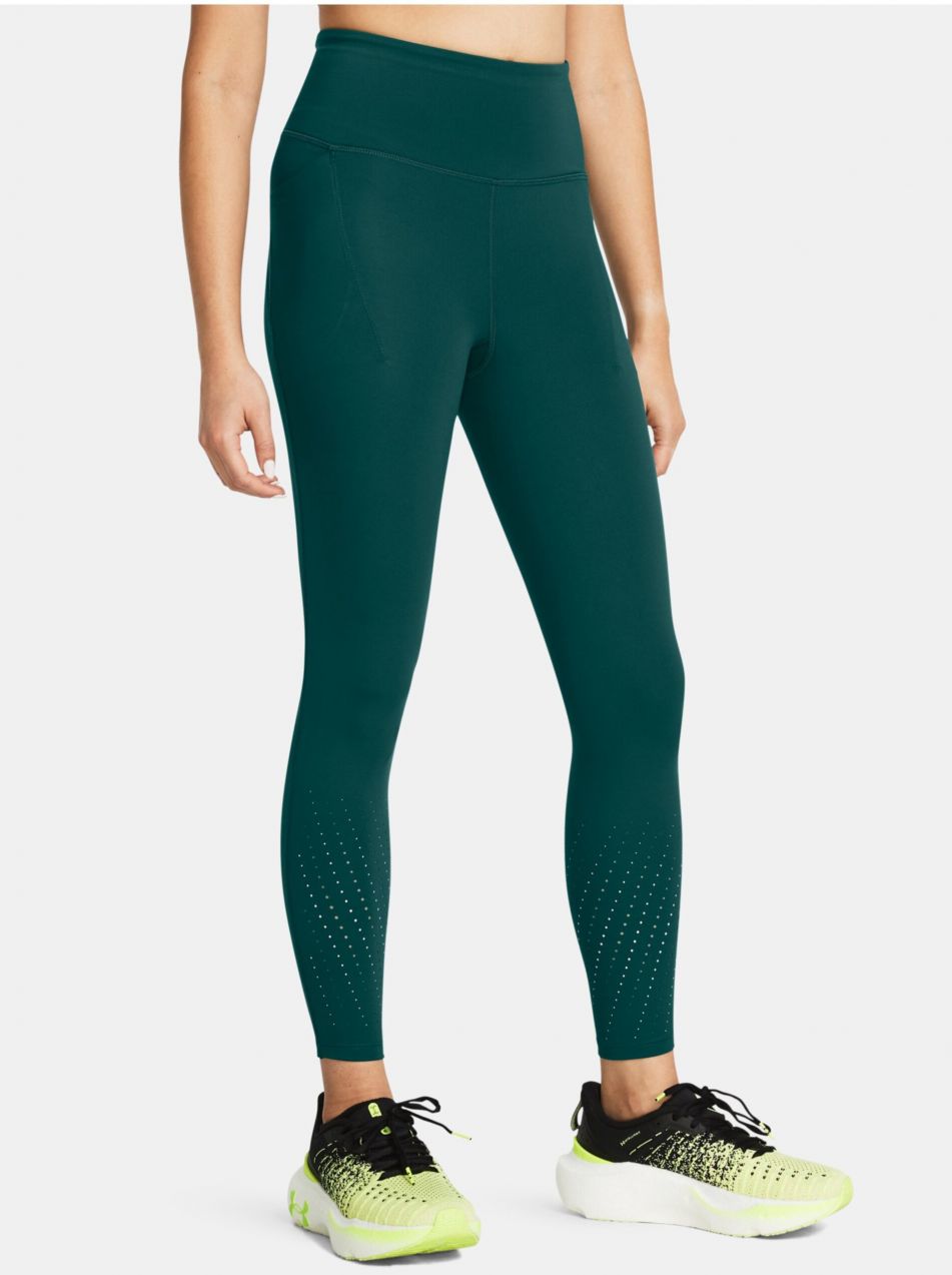 Tmavozelené športové legíny Under Armour UA Launch Elite Ankle Tights