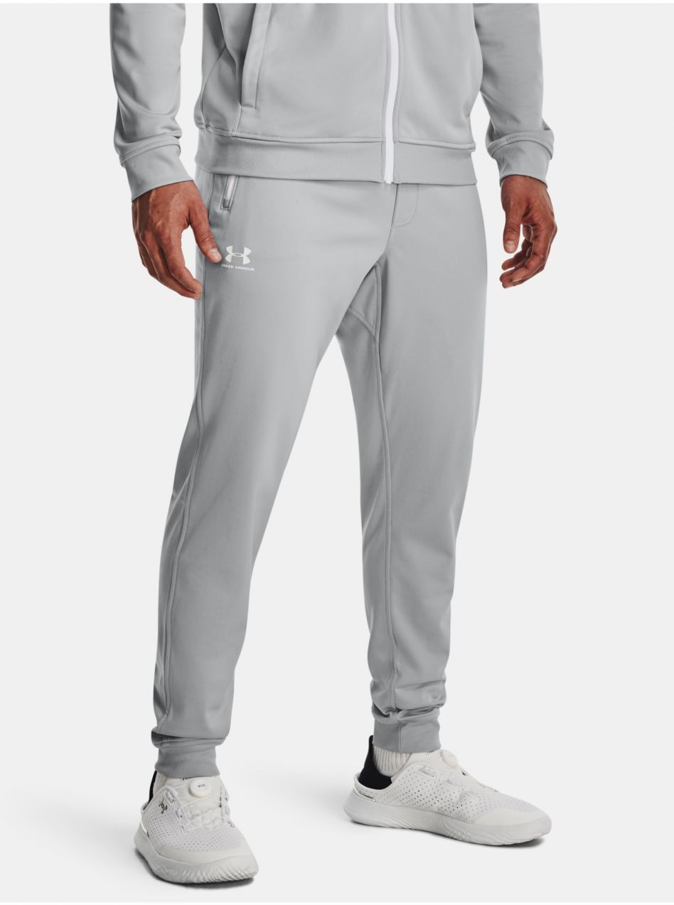 Šedé športové tepláky Under Armour SPORTSTYLE TRICOT JOGGER