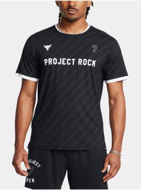 Čierne pánske tričko Under Armour Project Rock Rugby Shirt