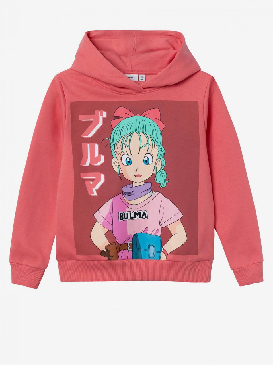 Koralová dievčenská mikina s kapucňou name it Jus Dragonball