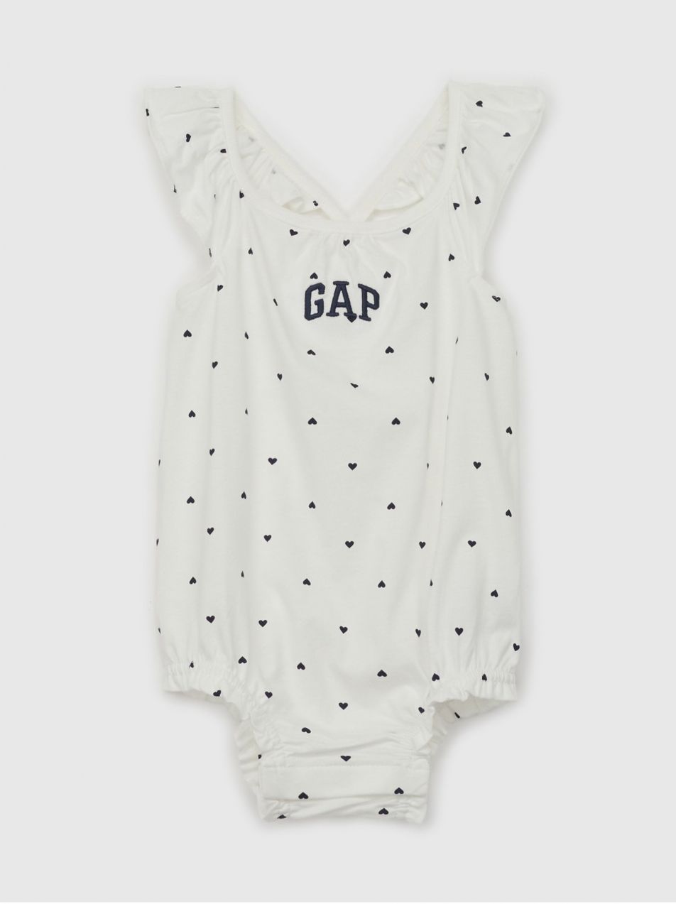 Biele dievčenské baby vzorované body GAP