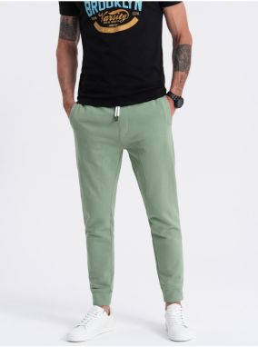 Zelené pánske tepláky jogger Ombre Clothing