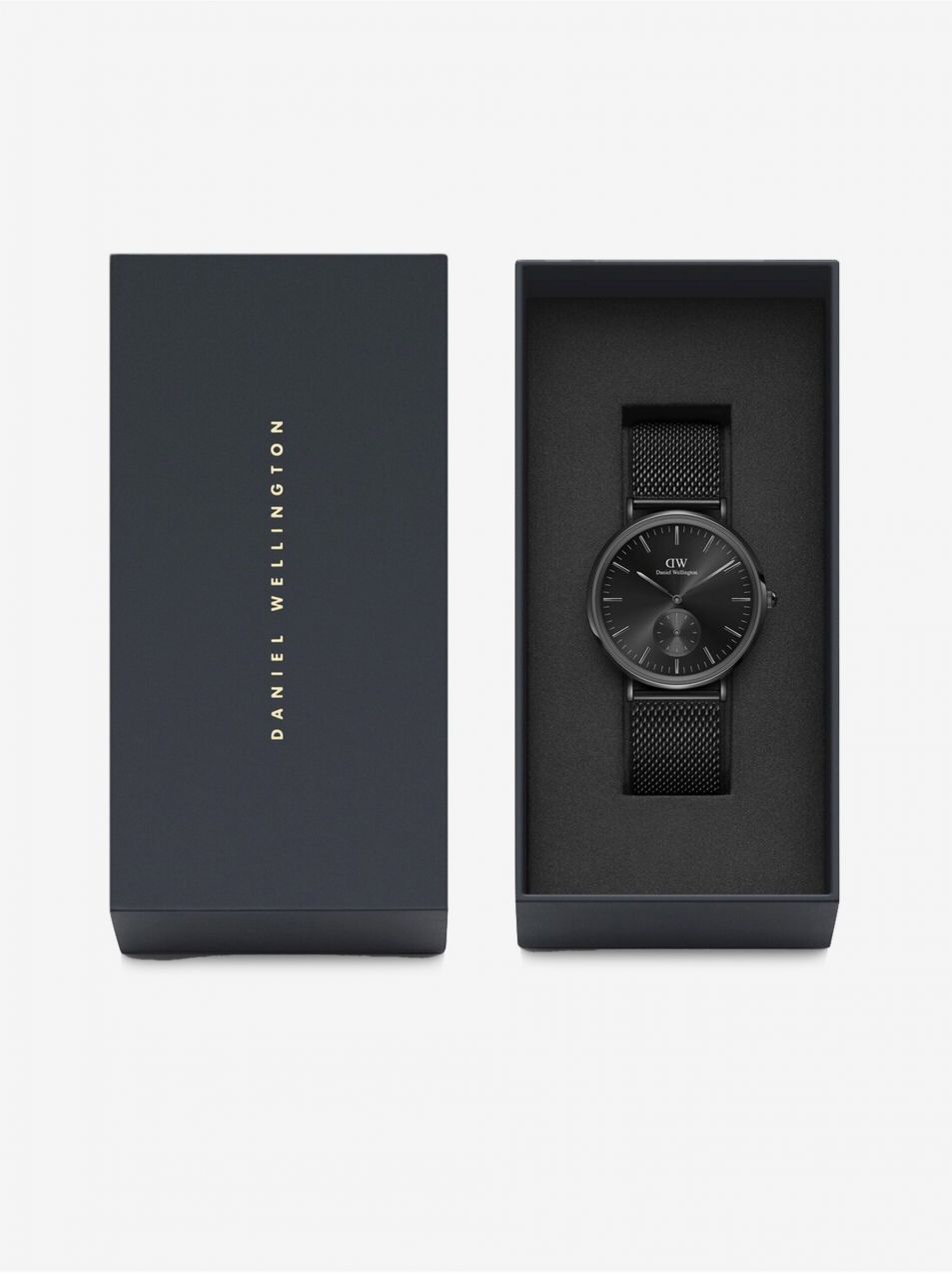 Čierne pánske hodinky Daniel Wellington Classic Ashfield